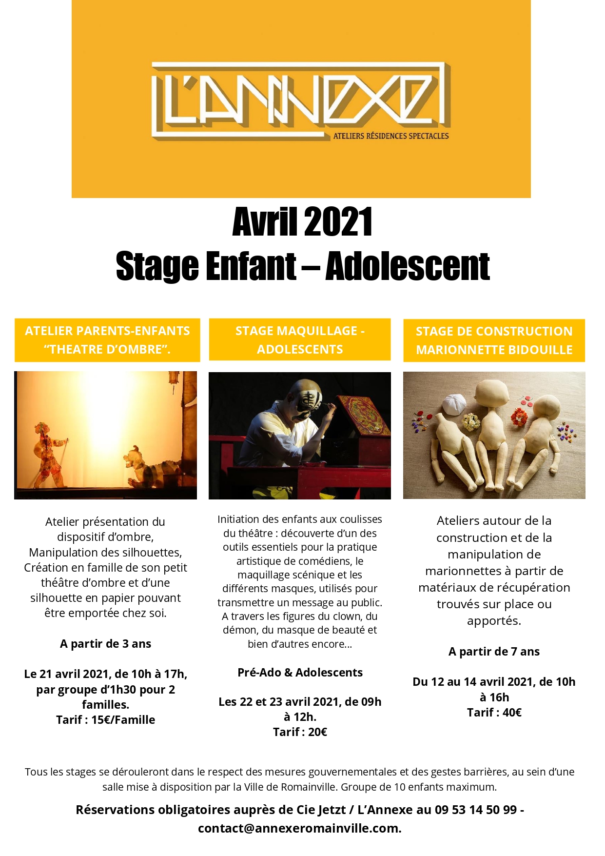 Stages d'avril